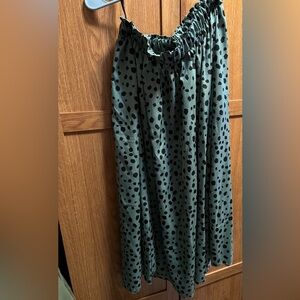 Polka Dot Skirt in Green and Black